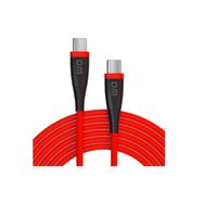 DM SL019 65W 3A Type-C to Type-C Kırmızı 2 mt Hızlı Şarj ve Data Kablosu