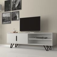 Dmodül Foot Beyaz Metal Ayaklı Tv Ünitesi