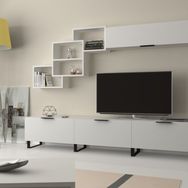 Dmodül Losta Beyaz Metal Ayaklı Tv Ünitesi