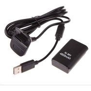 DNR Bilişim Xbox 360 Joystick Şarj Kiti USB + Batarya Kablosu Birlikte