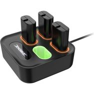 Dobe Xbox One / Xbox Series S/X 4'lü Batarya Şarj Yuvası + 4 Adet Siyah Batarya