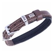 Doggie 1,5x25-30 cm Kahverengi Firstclass Gerçek Deriden El Yapımı Köpek Boyun Tasması