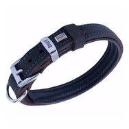 Doggie 2x35-40 cm Yağ Yeşili Yağlı Gerçek Deriden El Yapımı Köpek Boyun Tasması