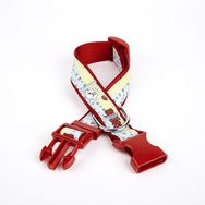 Doggie 3 cm x 36-60 cm Kırmızı Pati Desenli Dokuma Köpek Boyun Tasması