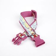 Doggie 3 cm x 36-60 cm Mor Pati Desenli Dokuma Köpek Boyun Tasması