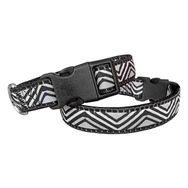 Doggie 3 cm x 40-60 cm Siyah Dalga Desenli Dokuma Köpek Boyun Tasması