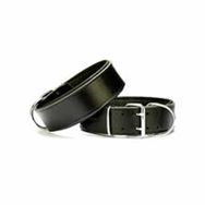 Doggie 5x55-65 cm Black Çift Kat Deri Extra Güçlü Sade Boyun Tasma