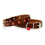 Doggie BKT-08-KH 1.0x19 cm Kahve Small Nazar Boncuklu Kedi Ve Küçük Irk Köpek Tasması