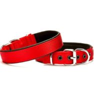 Doggie Comfort Dokuma Metal Desenli Köpek 2,5x42-50cm Kırmızı Boyun Tasması
