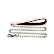 Doggie Comfort Dokuma Saplı Pembe 2.5x110 cm Zincirli Köpek Tasması