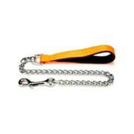 Doggie Comfort Dokuma Saplı Turuncu 4.5x80 cm Zincirli Köpek Tasması