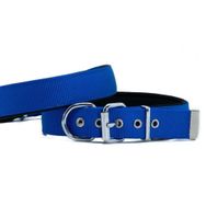 Doggie Comfort Yumuşak Dokuma M 2.5x37-45 cm Royal Mavi Köpek Boyun Tasması