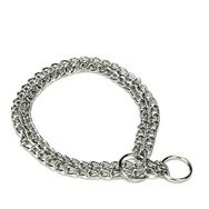 Doggie Eğitim Serisi Çift Boğma Zincirli Gri 2.5x35-40 cm Köpek Boyun Tasması
