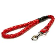 Doggie El Yapımı Örgülü Kırmızı 2.5x120 cm Köpek Gezdirme Kayışı