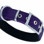 Doggie Elit Dokumadan El Yapımı Mor 3x47-55 cm Köpek Boyun Tasması