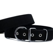 Doggie Elit Dokumadan El Yapımı Siyah 5x50-60 cm Köpek Boyun Tasması