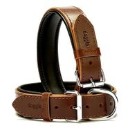 Doggie Fırstclass Kahverengi 3.5x52-60 cm Large Köpek Deri Boyun Tasması