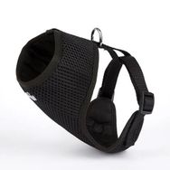 Doggie Hava Alan Dokumadan El Yapımı Küçük Irk Siyah 1.5x25-35 cm Köpek Göğüs Tasması