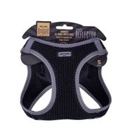 Doggie Havalı Dokuma Siyah S 32-38 cm Reflektör Serisi Küçük Irk Köpek Göğüs Tasması