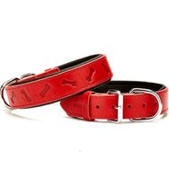 Doggie Kırmızı 3.5x52 60 cm Comfort Large Deri Çivili Köpek Boyun Tasması