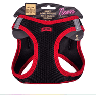 Doggie Kırmızı S-32-38 cm Havalı Dokuma Neon Serisi Küçük Irk Köpek Göğüs Tasması