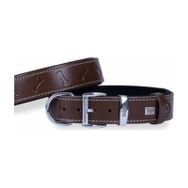 Doggie Konfor Deri Kemik Desenli Kahve 3,5x47-55 cm Boyun Tasması
