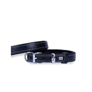 Doggie Konfor Deri Kemik Desenli Siyah 2x30-35 cm Boyun Tasması