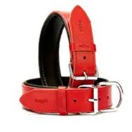 Doggie Konfor Deri Kırmızı 4x47-55 cm Köpek Boyun Tasması