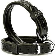 Doggie Konfor Deri Siyah 1.5x20- 25 cm Köpek Boyun Tasması