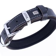 Doggie Konfor Deri Siyah Medium 2.5x37-45 cm Köpek Boyun Tasması