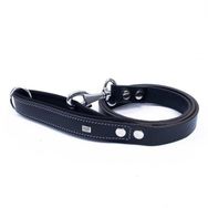 Doggie Konfor Deri Siyah Medium 3x100 cm Köpek Gezdirme Tasması