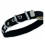 Doggie Konfor Dokuma Siyah 2,5x37-45 cm Kemikli Boyun Tasması