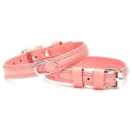 Doggie Konforlu Dokumadan El Yapımı Pembe 1.5x20-25 cm Köpek Boyun Tasması