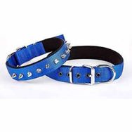 Doggie Konforlu El Yapımı Çivili Lacivert 2.5x37-45 cm Köpek Boyun Tasması
