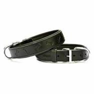 Doggie Konforlu El Yapımı Kemik Desenli Siyah 2.5x37-45 cm Köpek Boyun Tasması