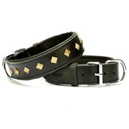 Doggie Konforlu El Yapımı Pençe Süslü Siyah 4x52-60 cm Köpek Boyun Tasması