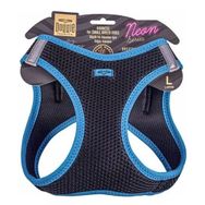 Doggie Mavi 42-48 cm L Beden Havalı Dokuma Neon Serisi Küçük Irk Göğüs Tasması