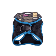 Doggie Mavi M 38-44 cm Havalı Dokuma Neon Serisi Küçük Irk Köpek Göğüs Tasması