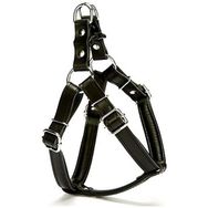 Doggie Medium Siyah 2x45 55 cm Fırstclass Deri Ronın Köpek Göğüs Tasması