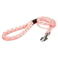 Doggie Pembe 2x100 cm Medium Örgülü Dokuma Köpek Gezdirme Tasması