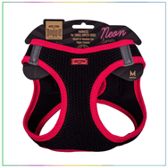 Doggie Pembe M 38-44 cm Havalı Dokuma Neon Serisi Küçük Irk Köpek Göğüs Tasması