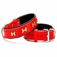 Doggie SBT-3062 Dokulu Kemik Kırmızı Köpek Tasması