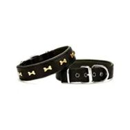 Doggie SBT-4035 Yumuşak Dokulu Kemik Desenli Kahve Köpek Boyun Tasması