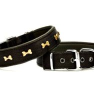 Doggie Softlu Metal Kemikli 3x65 cm Siyah Köpek Tasması