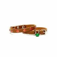 Doggie TKT-08-KH 1.0x19 cm Kahverengi Small Taşlı Kedi ve Yavru Köpek Tasması