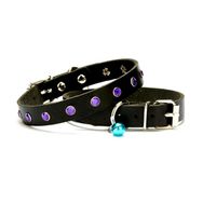 Doggie TKT-15-SYH 1.5x29 cm Siyah XLarge Taşlı Kedi ve Yavru Köpek Tasması