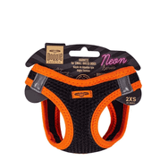 Doggie Turuncu 2XS-26-30 cm Havalı Dokuma Neon Serisi Küçük Irk Köpek Göğüs Tasması
