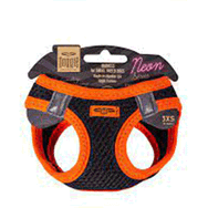 Doggie Turuncu 3XS-22-26 cm Havalı Dokuma Neon Serisi Küçük Irk Köpek Göğüs Tasması