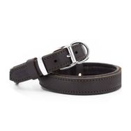 Doggie Yağlı Deri Medium Kahverengi 2.5x37-45 cm Köpek Boyun Tasması