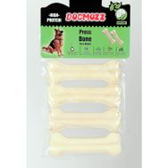 Dogmozz 4 Adet 12 cm Beyaz Premium Deri Pres Köpek Kemiği